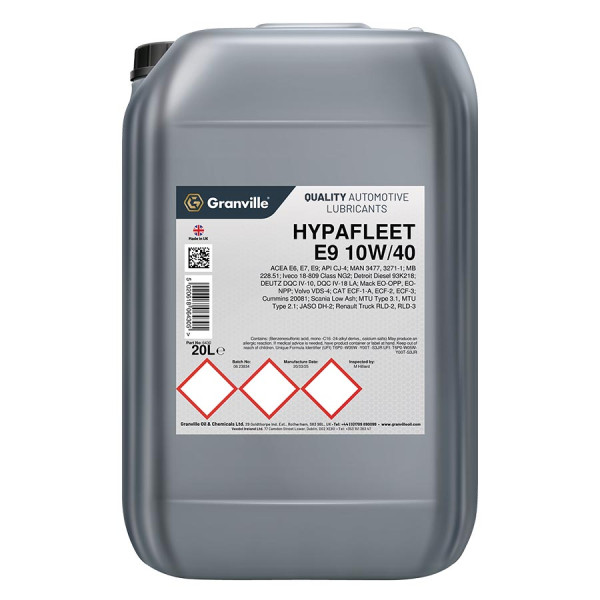 Granville Hypafleet E9 10W/40 Commercial Engine Oil Granville Hypafleet E9 10W/40 Commercial Engine Oil