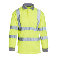Blackrock Long Sleeved Hi-Vis Polo Shirt Yellow
