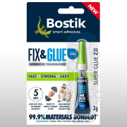 Bostik Fix & Glue Gel 3g Tube Ultra Strong
