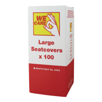 Granville Large Seat Covers White Centre Fed 100pcs