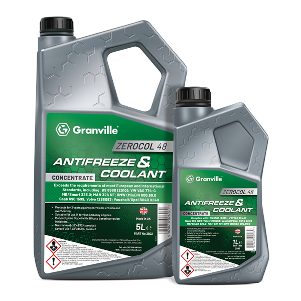 Granville Zerocol 48 Green Antifreeze & Coolant Granville Zerocol 48 Green Antifreeze & Coolant