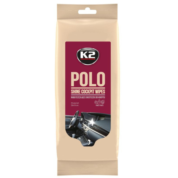 K2 Polo Shine Cockpit Wipes 20x18cm 24pcs K2 Polo Shine Cockpit Wipes 20x18cm 24pcs