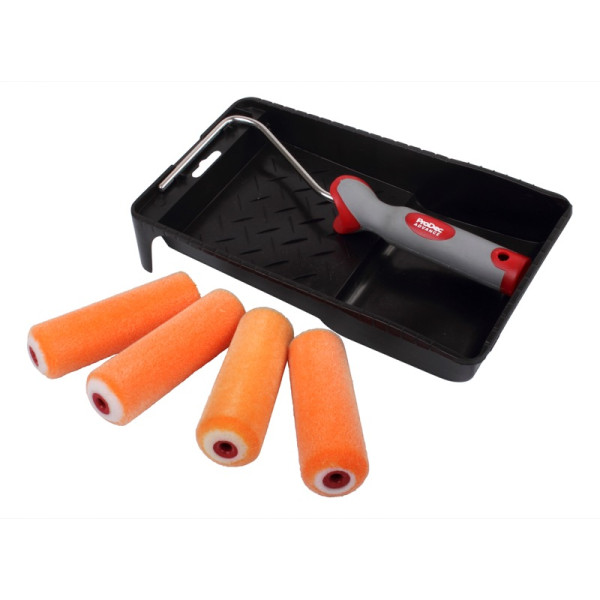 ProDec Advance 4" Flock Mini Roller, Frame & Tray Kit ProDec Advance 4" Flock Mini Roller, Frame & Tray Kit