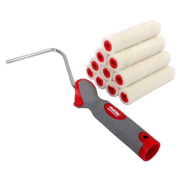 ProDec 10pk 4" Gloss Pile Mini Roller & Frame Set ProDec 10pk 4" Gloss Pile Mini Roller & Frame Set