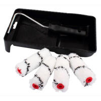 ProDec 6 pk 4" Short Pile 30mm Core Microfibre Mini Roller & Frame Set