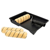 ProDec 9" x 1.75" Tiger Med Pile Roller, Frame & Tray Kit Triple Sleeve