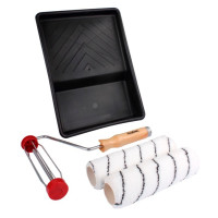 ProDec 9" x 1.75" Twin Med Pile Microfibre Roller Kit Wooden Handle