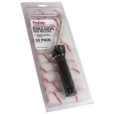 ProDec Contractor 10pk 4" Emulsion Mini Rollers & Frame Set