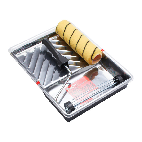 ProDec 9" x 1.75" Roller, Frame & Tray Kit c/w 5 Tray Liners ProDec 9" x 1.75" Roller, Frame & Tray Kit c/w 5 Tray Liners