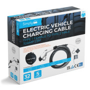 Type 1 to Type 2 32amp 5m EV Charging Cable 7.2kW