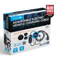 Type 2 to UK 3-Pin 5m Adjustable EV Charging Cable 3.1kW