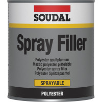 Soudal 2 Componenet Spray Filler 1 Litre Grey