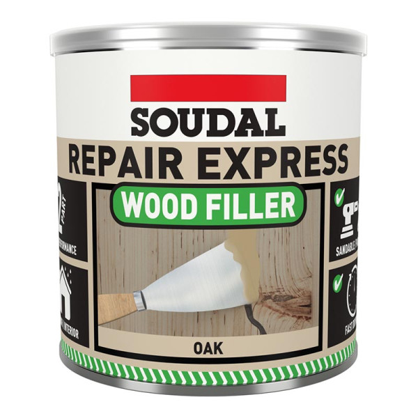 Soudal 2 Part Repair Express Wood Filler 1.5kg Soudal 2 Part Repair Express Wood Filler 1.5kg