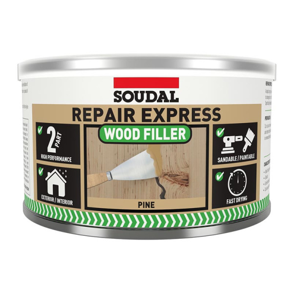 Soudal 2 Part Repair Express Wood Filler 500g Soudal 2 Part Repair Express Wood Filler 500g