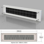 Stormguard PVC Brush Letterplate No Flap 06SR015