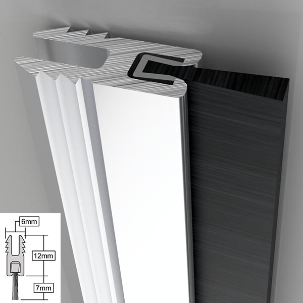 Stormguard Centre Door Seal 2134mm Aluminium 01CP073 Stormguard Centre Door Seal 2134mm Aluminium 01CP073