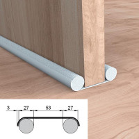 Stormguard Twin Tube Under Door Draught Excluder 950mm White 02SR877
