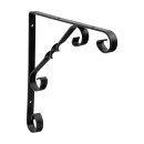 Timco Ornamental Scroll Pattern Shelf Bracket Black Timco Ornamental Scroll Pattern Shelf Bracket Black