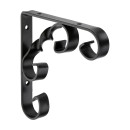 Timco Ornamental Scroll Pattern Shelf Bracket Black Timco Ornamental Scroll Pattern Shelf Bracket Black