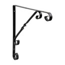 Timco Ornamental Scroll Pattern Shelf Bracket Black Timco Ornamental Scroll Pattern Shelf Bracket Black