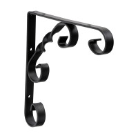 Timco Ornamental Scroll Pattern Shelf Bracket Black