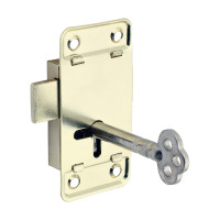 Timco Small Cupboard Lock Electro Brass 64x32mm