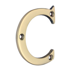 Timco Solid Brass Door Letter C 65mm