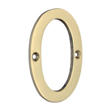Timco Solid Brass Door Numeral 0 81mm