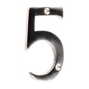 Timco Solid Brass Door Numeral 5 75mm