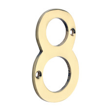 Timco Solid Brass Door Numeral 8 75mm