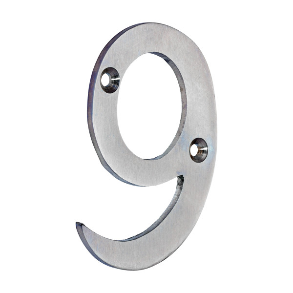 Timco Solid Brass Door Numeral 9 75mm TIMpac Timco Solid Brass Door Numeral 9 75mm TIMpac