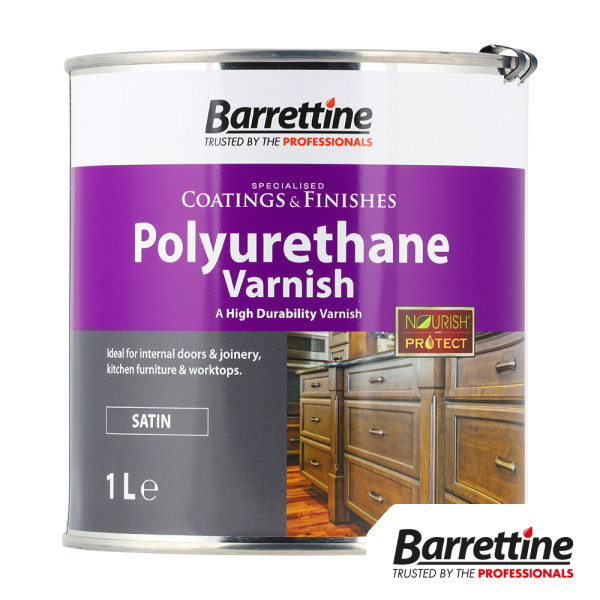 Barrettine Polyurethane Varnish Satin 1 Litre Barrettine Polyurethane Varnish Satin 1 Litre