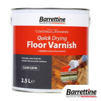 Barrettine Quick Drying Floor Varnish Clear Satin 2.5L