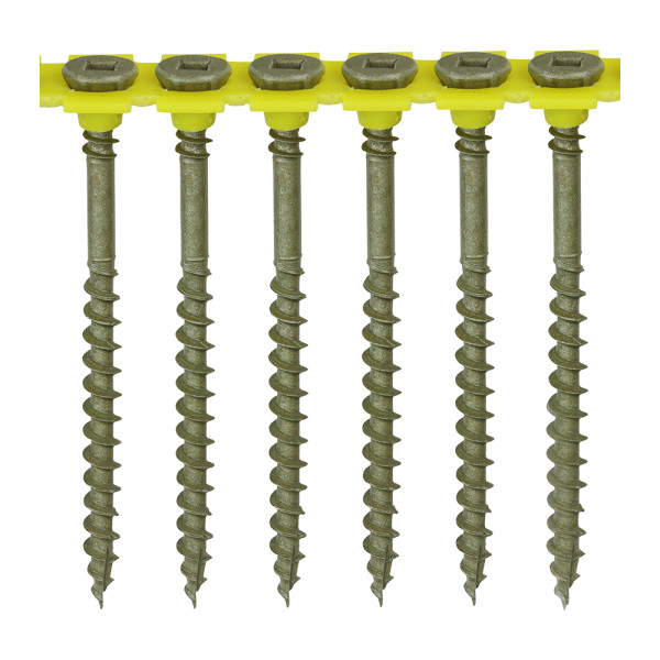 Timco C2 Collated Decking Screws Green 4.6x65 500pcs Timco C2 Collated Decking Screws Green 4.6x65 500pcs