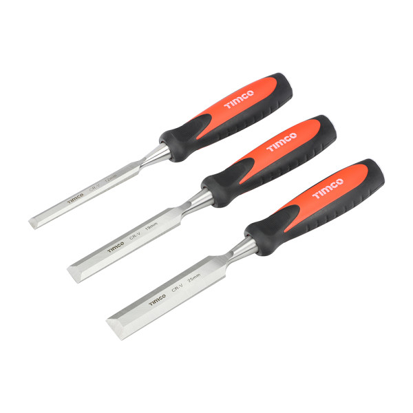 Timco Bevel Edge Wood Chisels Set 3pcs Timco Bevel Edge Wood Chisels Set 3pcs