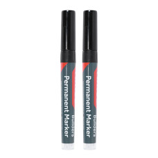 Timco Builders Permanent Markers Black 2pcs