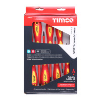 Timco Electrician VDE Screwdriver Set 8pcs