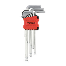 Timco Long Arm Ball End Metric Hex Key Set 9pcs