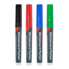 Whiteboard Markers Mixed Colours Fine Tip 4pcs