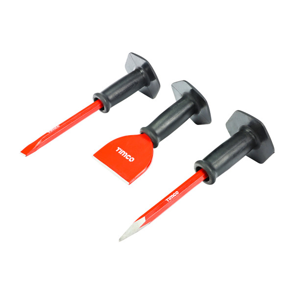 Timco Bolster & Chisel Set with Guards 3pcs Timco Bolster & Chisel Set with Guards 3pcs