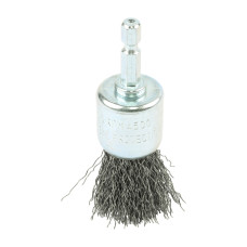 Timco Drill Crimped Steele Wire End Brush 25mm