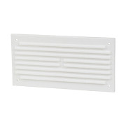 Louvre Mini Grille Vent with Flyscreen White 166x85mm