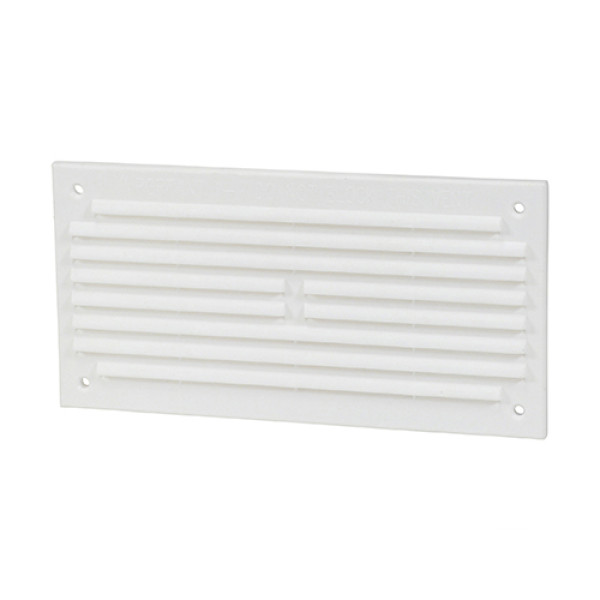 Louvre Mini Grille Vent with Flyscreen White 166x85mm Louvre Mini Grille Vent with Flyscreen White 166x85mm