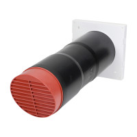 Through-Wall Vent High Rise & Baffle 127x350mm