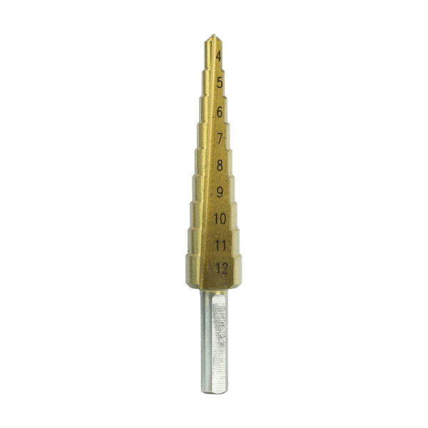 Timco HSS Step Drill M2 Steel TiN Coating Timco HSS Step Drill M2 Steel TiN Coating