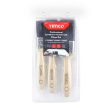 Timco Professional Synth Paint Brush Set 3pcs