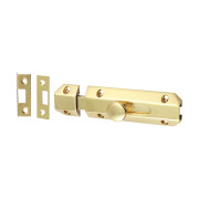 Architectural Flat Sec Bolt Polished Brass 1pcs