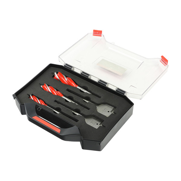 Carpenters Kit Speed Auger & Flat Wood Bit Kit 5pcs Carpenters Kit Speed Auger & Flat Wood Bit Kit 5pcs