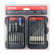 Quick Change Driver Bit & Jobber Drill Bit Set 20pcs