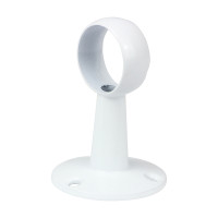 Round Tube Centre Bracket White 25mm 1pcs